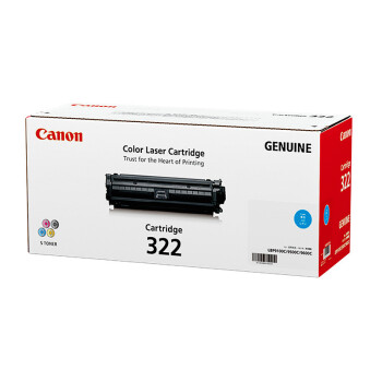 佳能（Canon）CRG-322原装硒鼓 适用于佳能LBP9100cdn/9600/9500C 322C青色硒鼓（打印量约7500页）