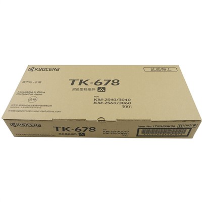 京瓷（Kyocera）TK-678黑色原装复印机粉盒（24000页）通用硒鼓、粉盒  适用于京瓷KM-2540/3040/2560/3060/TA300i
