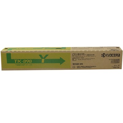 京瓷（Kyocera）TK-898Y原装黄色粉盒（6000页）  适用于京瓷FS-C8020MFP/C8025MFP/C8520MFP/C8525MFP